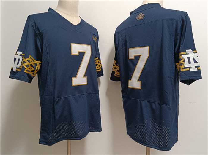 Men%27s Notre Dame Fighting Irish #7 Audric Estime Navy Limited Stitched Jersey->notre dame fighting irish->NCAA Jersey